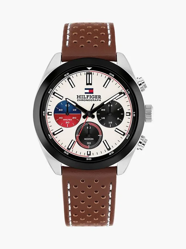 40MM Leather Strap Chronograph Watch 40MM Leather Strap Chronograph Watch