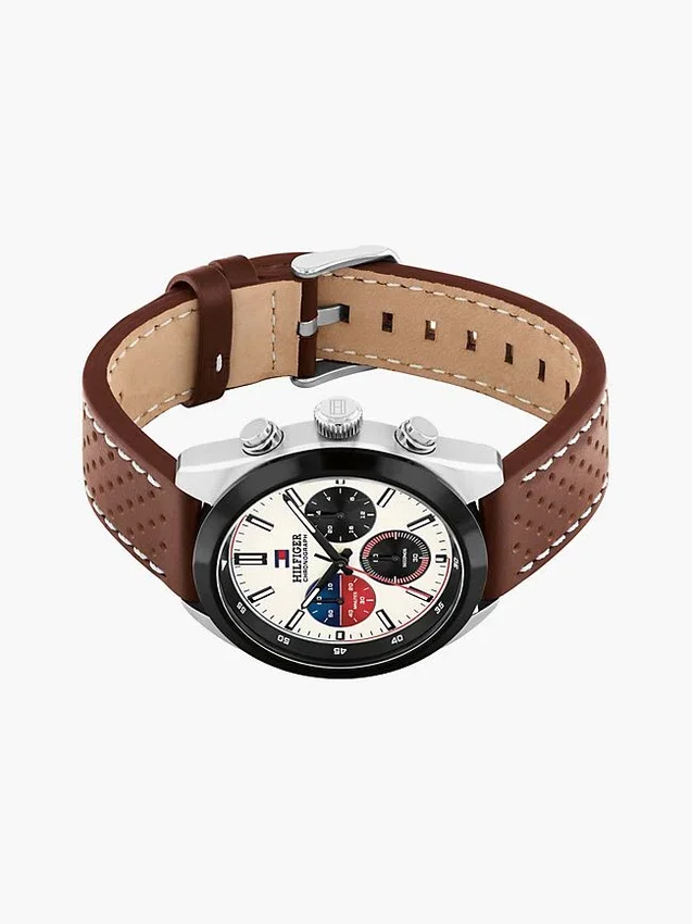 40MM Leather Strap Chronograph Watch 40MM Leather Strap Chronograph Watch
