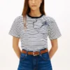 Abstract Floral Print Stripe T-Shirt Abstract Floral Print Stripe T-Shirt