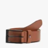 Allover Flag Logo Leather Belt