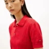 Allover Flag Logo Pointelle Sweater Polo Allover Flag Logo Pointelle Sweater Polo