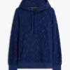 Allover Flag Logo Velour Jacquard Hoodie Allover Flag Logo Velour Jacquard Hoodie