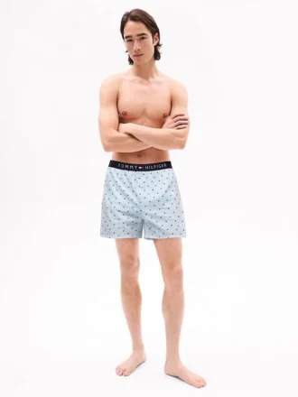 Allover Flag Print Woven Boxer