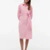 Allover Floral Striped Midi Shirtdress