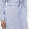 Allover Floral Striped Midi Shirtdress
