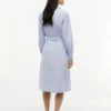 Allover Floral Striped Midi Shirtdress
