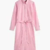 Allover Floral Striped Midi Shirtdress