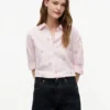 Allover Monogram Linen-Blend Shirt Allover Monogram Linen-Blend Shirt