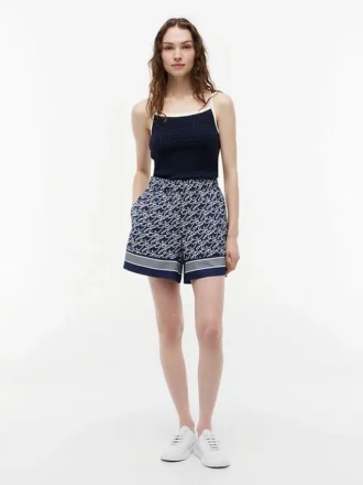 Allover Script Monogram Voile Short