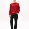 Alpaca Wool-Blend Crewneck Sweater