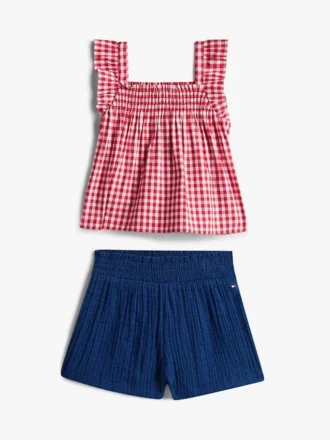 Babies’ Gingham Top & Short Set