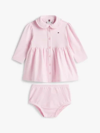 Babies’ Long-Sleeve Stretch Polo Dress