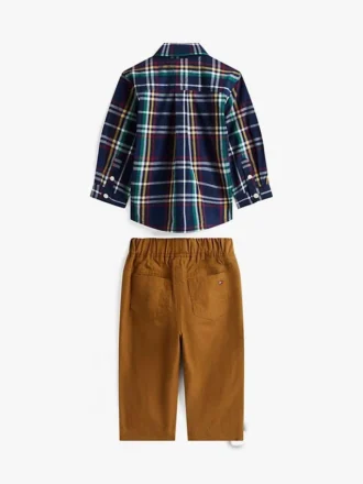 Babies’ Plaid Shirt and Pant Set Babies’ Plaid Shirt and Pant Set