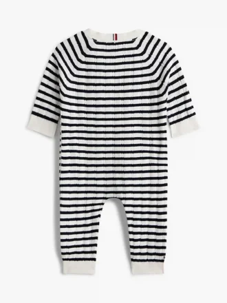 Babies’ Stripe Cable Knit Coverall