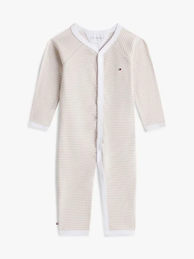 Babies’ Stripe Ribbed Footie Coverall Babies’ Stripe Ribbed Footie Coverall