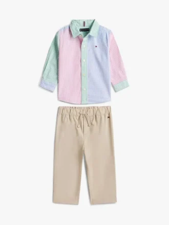 Babies’ Stripe Shirt and Pant Set