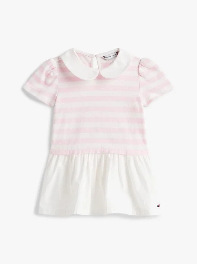 Babies’ Striped Mixed-Media Dress Babies’ Striped Mixed-Media Dress