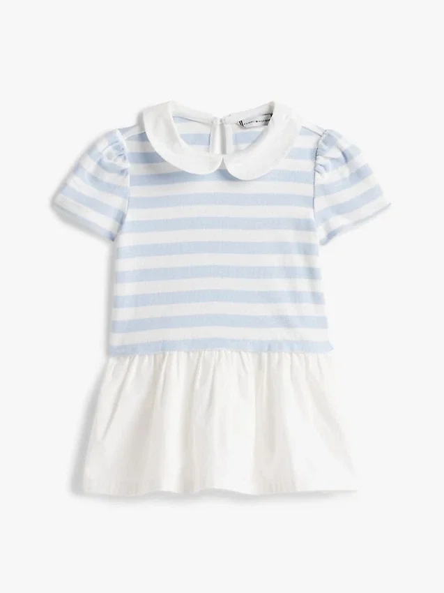 Babies’ Striped Mixed-Media Dress Babies’ Striped Mixed-Media Dress