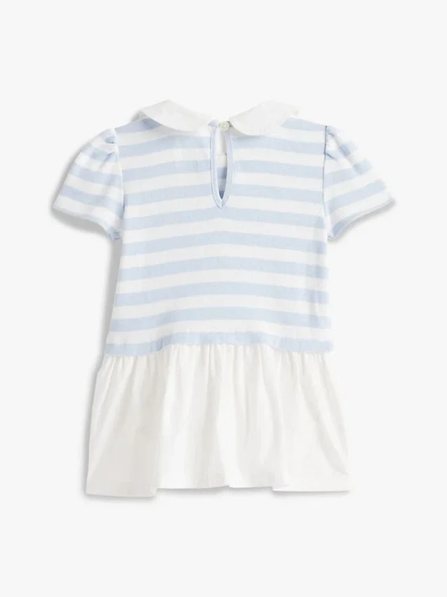 Babies’ Striped Mixed-Media Dress Babies’ Striped Mixed-Media Dress