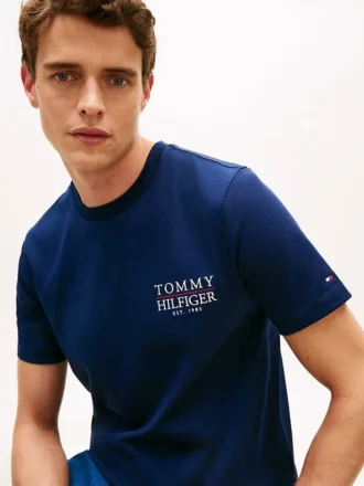 Back Logo Graphic Slub Cotton T-Shirt