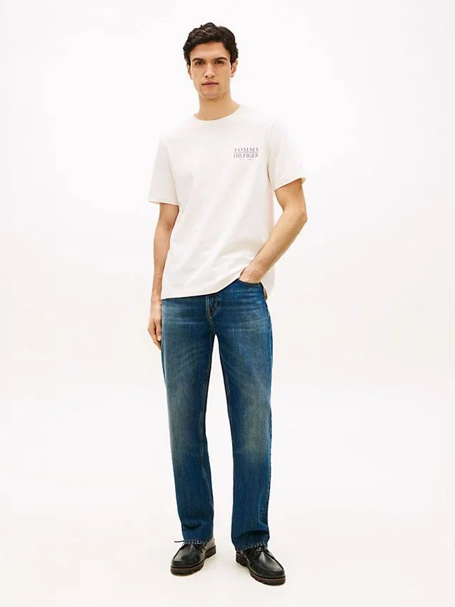 Back Logo Graphic Slub Cotton T-Shirt Back Logo Graphic Slub Cotton T-Shirt