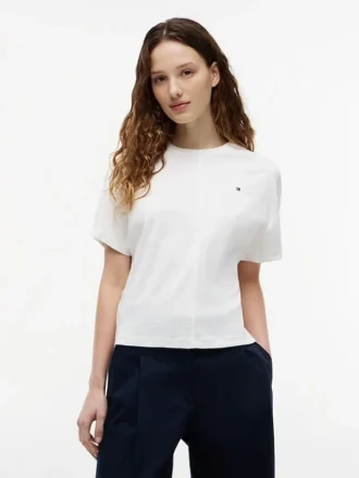 Batwing-Sleeve Crewneck T-Shirt