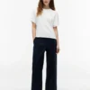 Batwing-Sleeve Crewneck T-Shirt