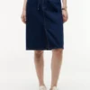 Belted Denim Skirt