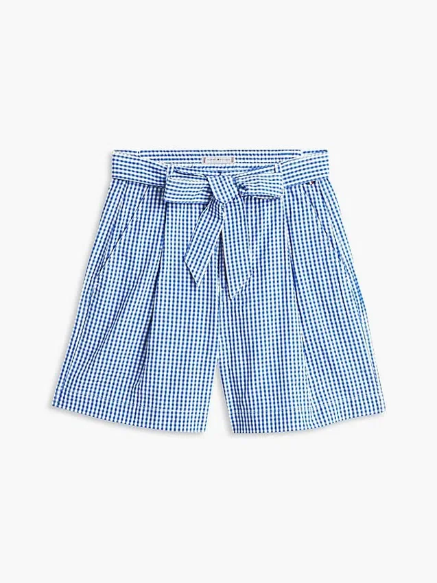 Belted Gingham Seersucker Short Belted Gingham Seersucker Short