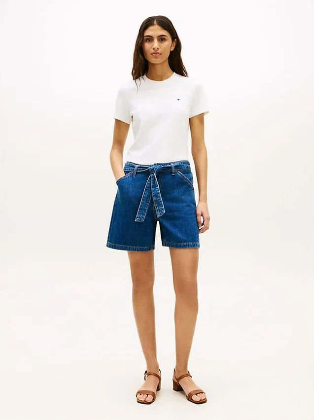 Belted High-Rise Denim Short Belted High-Rise Denim Short