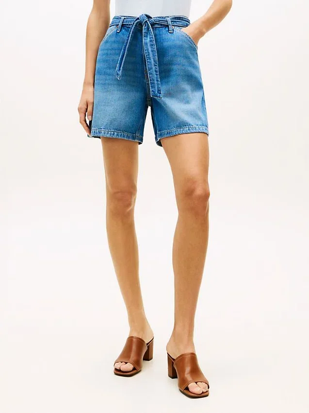 Belted High-Rise Denim Short Belted High-Rise Denim Short