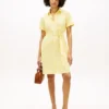 Belted Linen-Cotton Blend Shirtdress