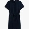 Belted Linen-Cotton Blend Shirtdress