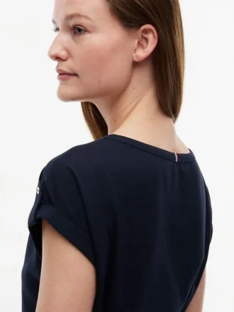 Belted Stretch-Cotton Dress