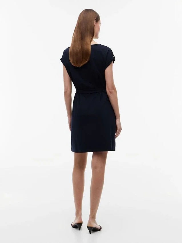 Belted Stretch-Cotton Dress Belted Stretch-Cotton Dress