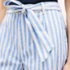 Belted Striped Linen-Blend Short Belted Striped Linen-Blend Short