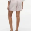 Belted Striped Linen-Blend Short Belted Striped Linen-Blend Short