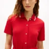Belted Tipped Midi Polo Dress Belted Tipped Midi Polo Dress