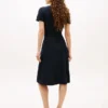 Belted Tipped Midi Polo Dress