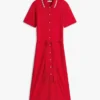 Belted Tipped Midi Polo Dress Belted Tipped Midi Polo Dress