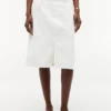 Belted White Denim Skirt Belted White Denim Skirt