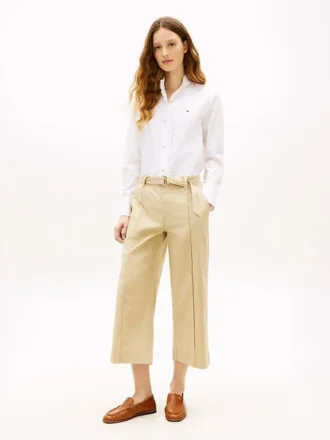 Belted Wide-Leg Chino