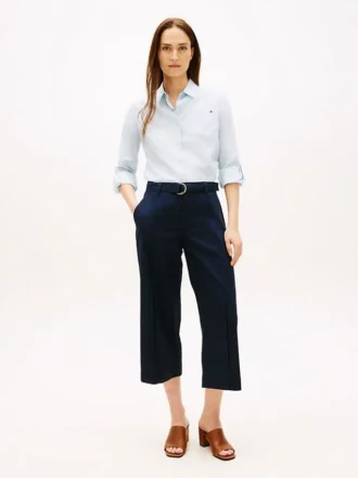 Belted Wide-Leg Chino
