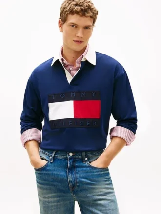 Big Flag Logo Rugby Sweatshirt