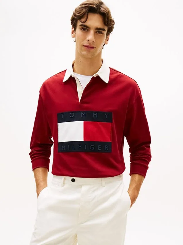 Big Flag Logo Rugby Sweatshirt Big Flag Logo Rugby Sweatshirt