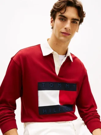 Big Flag Logo Rugby Sweatshirt