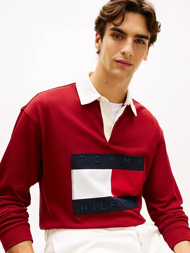 Big Flag Logo Rugby Sweatshirt Big Flag Logo Rugby Sweatshirt