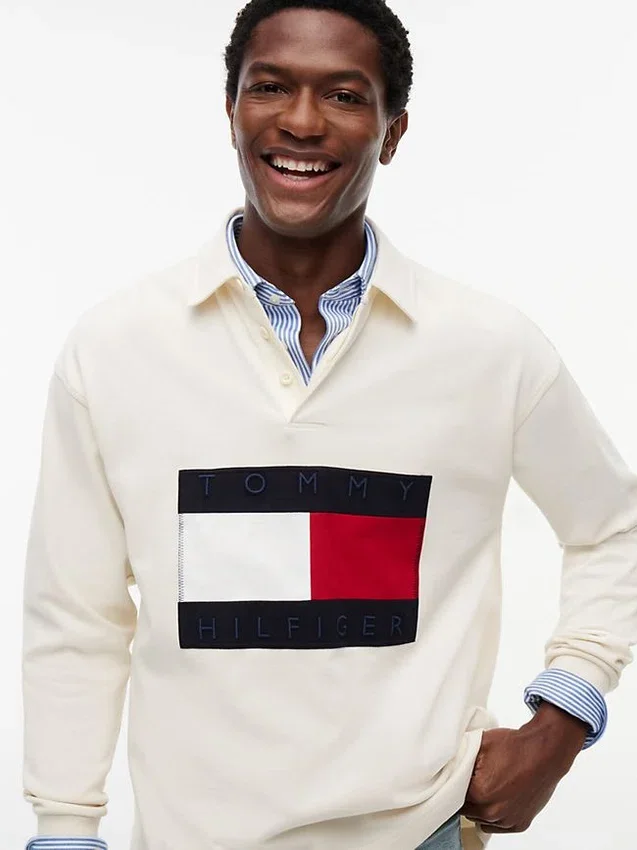 Big Flag Logo Rugby Sweatshirt Big Flag Logo Rugby Sweatshirt
