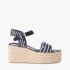Breton Stripe Platform Wedge Espadrille
