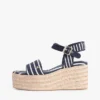 Breton Stripe Platform Wedge Espadrille